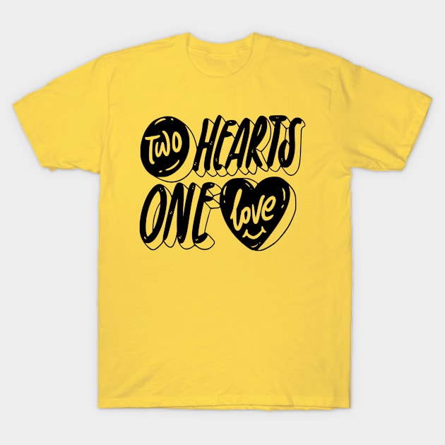 two hearts one love T-Shirt by RubyCollection